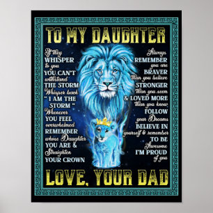Poster À Mon Don Lion Fille, Don De Lion Papa