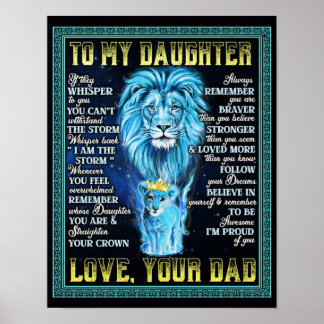 Poster À Mon Don Lion Fille, Don De Lion Papa