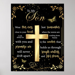 Poster À Mon Fils Cadeau, Amant Papillon, Lettre Fils Flo