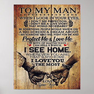 Poster À mon mari Cadeau Anniversaire Au Mari