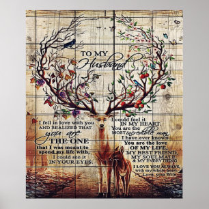 Poster À mon mari   Cadeau Parfait Pour Mari