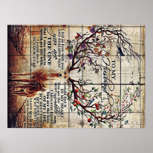 Poster À mon mari design Lettre au mari