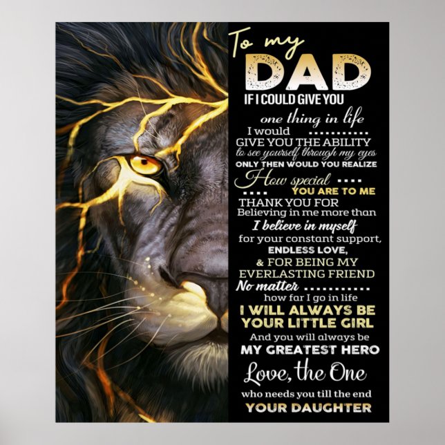 Poster À mon père | citations drôles pour daddy (Devant)