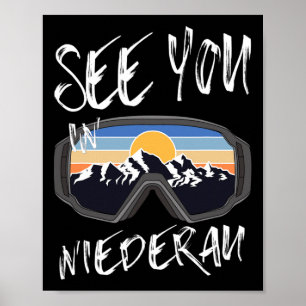 Poster À Niederau Tyrol Vacation Ski Goggings