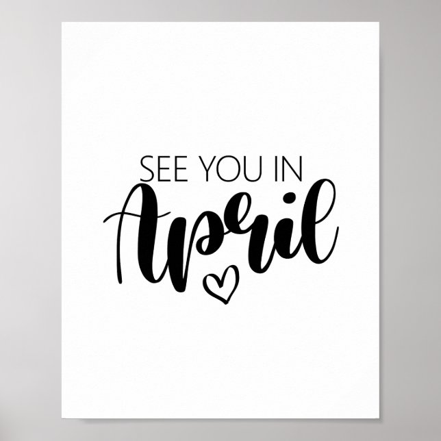 Poster À Nous En Avril Faire-part De Grossesse (Devant)