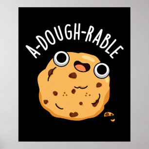 Poster A-pâte amusante à gâteau de biscuits foncé BG