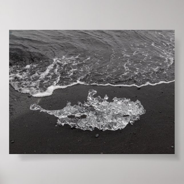 Poster A piece of Ice in the Diamond beach (Devant)