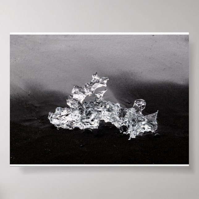 Poster A piece of Ice in the Diamond beach (Devant)