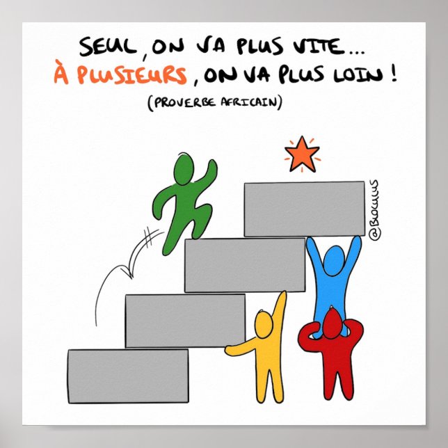 Poster "A plusieurs on va plus loin" (Devant)