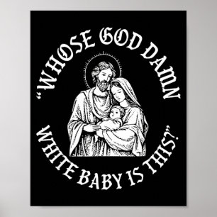 Poster À qui appartient ce bébé blanc de Dieu ce Noël