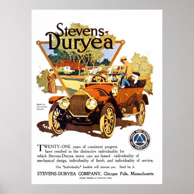 Poster A Stevens Duryea Model AA (Devant)