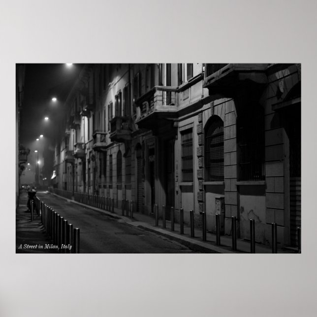 Poster: A Street in Mailand, Italien Poster (Vorne)
