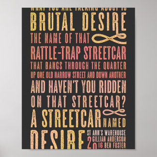Poster A Streetcar Named Desire Quote 1