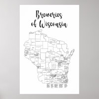 Poster à thème de la brasserie Wisconsin