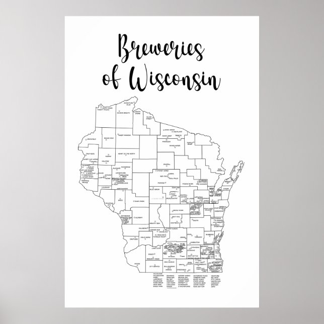 Poster à thème de la brasserie Wisconsin (Devant)