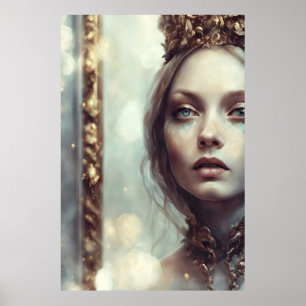 Poster À travers le miroir doré Alice