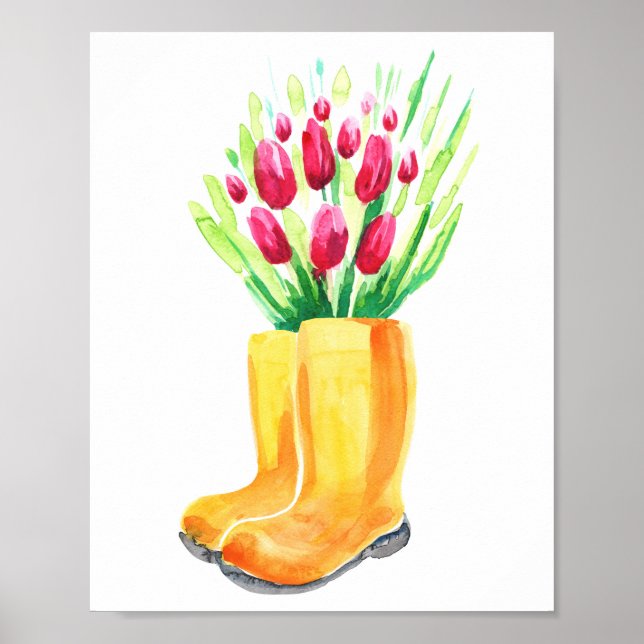 Poster à tulipe du printemps (Devant)