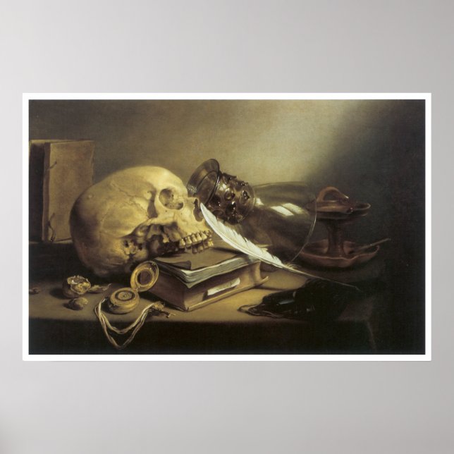 Poster A Vanitas Still Life, 1645 (Devant)