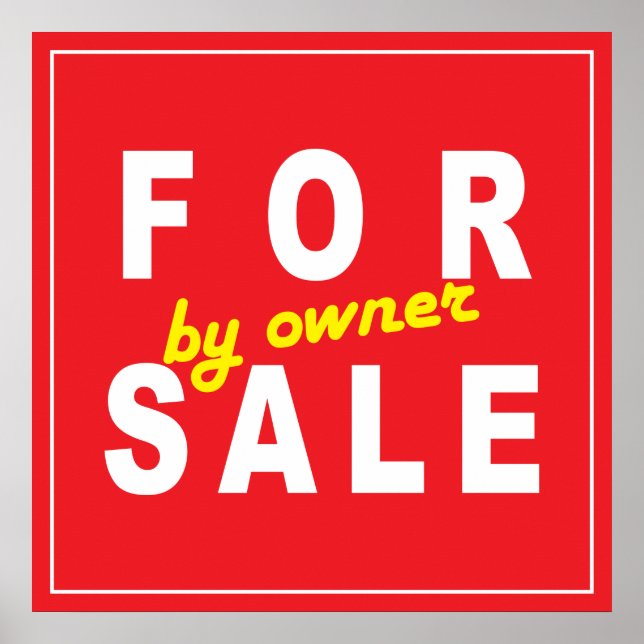 Poster À VENDRE par le propriétaire SIGNER blanc rouge ja (Devant)