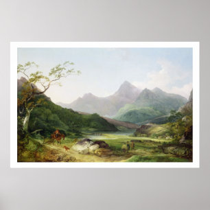 Poster A View of Snowdon from Capel Curig, 1787