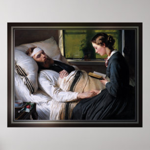 Poster A Wounded Danish Soldier by Elisabeth Baumann