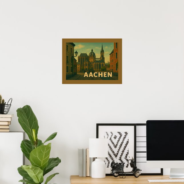 Poster Aachen Germany City Art (Bureau à domicile)