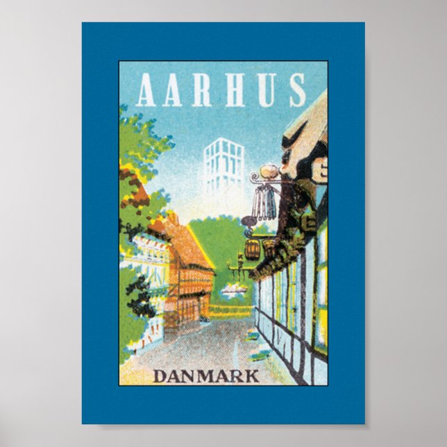Poster Aarhus Danmark (toile) (Devant)