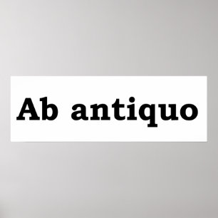 Poster Ab antiquo