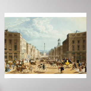 Poster Abaissez la rue de régent, pub. par Ackermann,