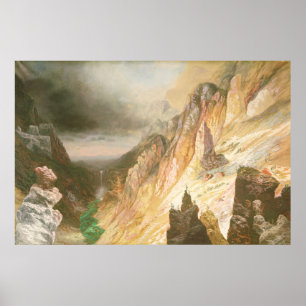 Poster Abaissez les automnes, canyon grand du Yellowstone