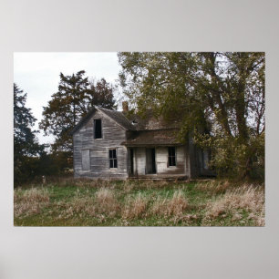 Poster Abandon de la ferme du Dakota du Sud.