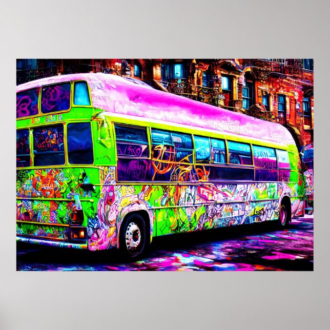 Poster Abandon de l'art de rue de bus (Devant)