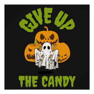 Poster Abandonnez les bonbons Halloween