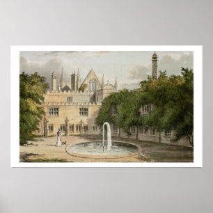 Poster Abbaye de Newstead, de R. Ackermann's (1764-1834) 