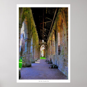 Poster Abbaye de Tintern Monastère cistercien Pays de Gal