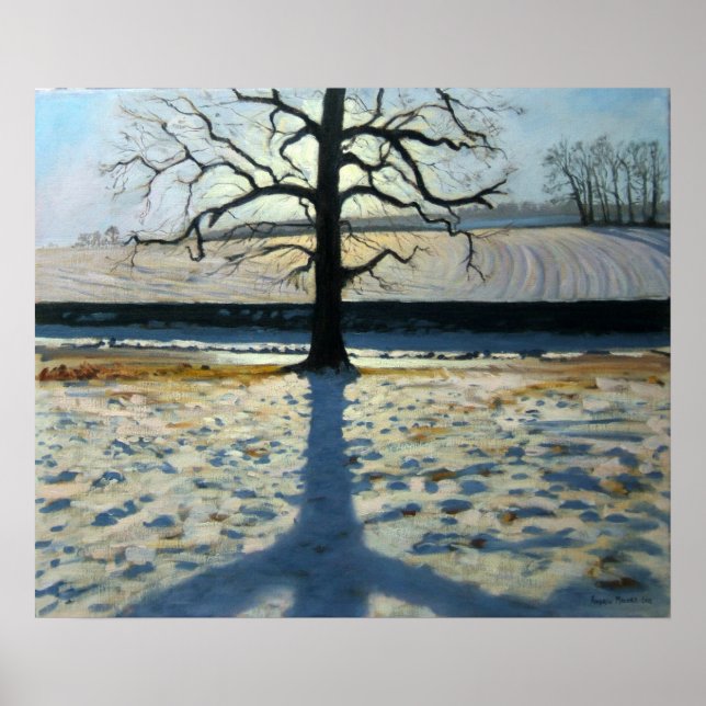 Poster Abbaye du Derbyshire de l'arbre et de l'ombre du C (Devant)