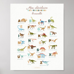 Poster Abbé aire Dinosaures (Français)