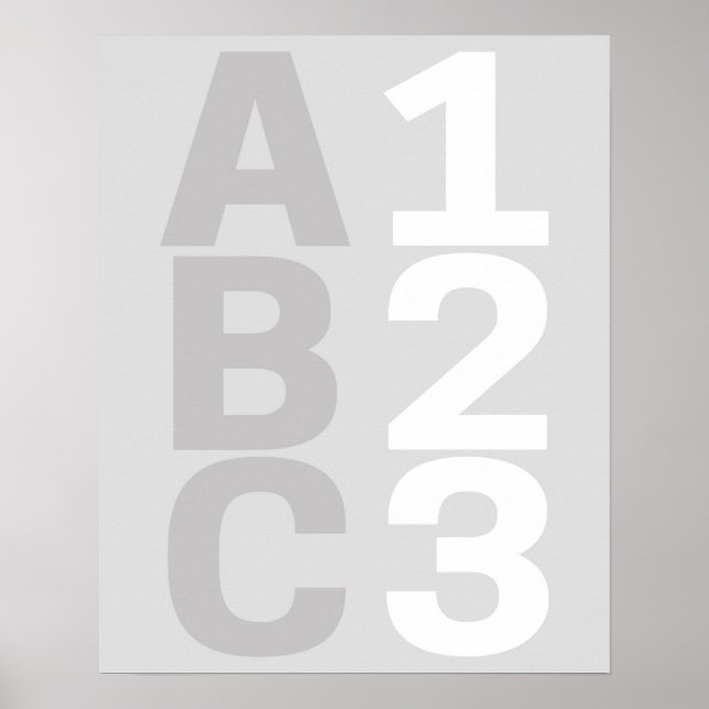 Poster ABC 123 Numéros alphabétiques de l'affiche (Devant)