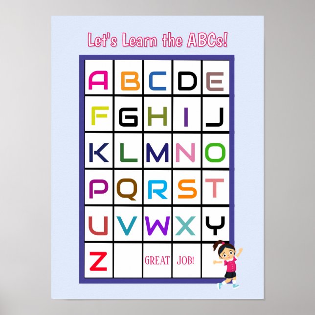 Poster ABC anglais (Devant)