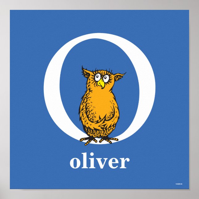 Poster ABC du Dr Seuss : Lettre O - Blanc | Ajouter Votre (Devant)