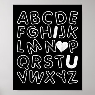 Poster Abc I Love You Alphabet Enseignants Jour Valentine