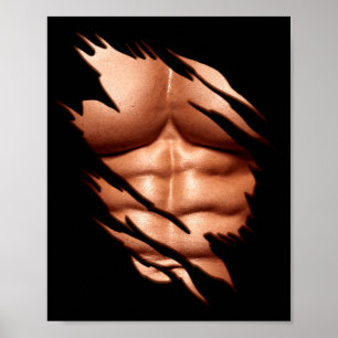Poster Abdos Clic Drôles Déchirés