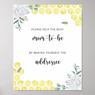 Poster Abee Aidez la maman à s'adresser à une enveloppe