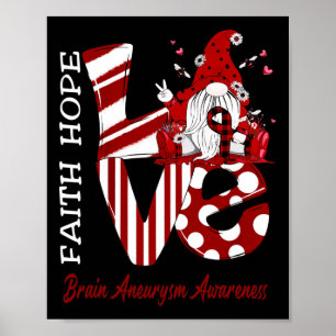 Poster Abee Gnome Love Cerveau Aneurysme Sensibilisation