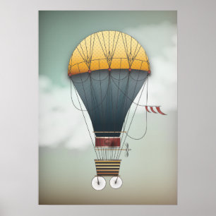 Poster Abeelle de l'Aéronef de ballon à air chaud Steam