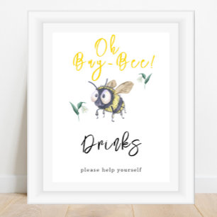 Poster Abeille à l'aquarelle - Boissons