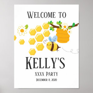 Poster abeille, abeille miel, peigne de miel, Abeille de