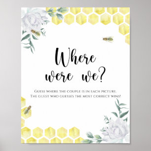 Poster Abeille aquarelle - Où étions-nous ?