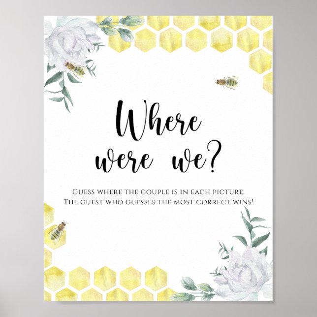 Poster Abeille aquarelle - Où étions-nous ? (Devant)