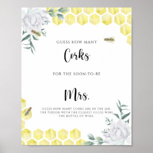 Poster Abeille - Devinez combien de lièges